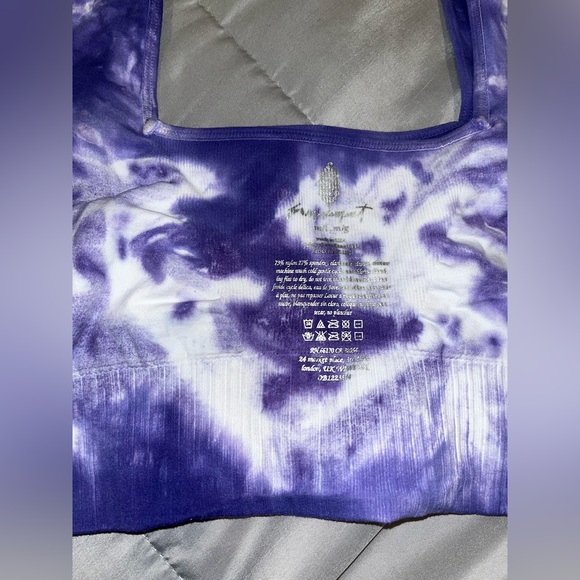 Free People Good Karma Bra Tie Dye Atlas mountain size M/L with Logo - Picture 8 of 12